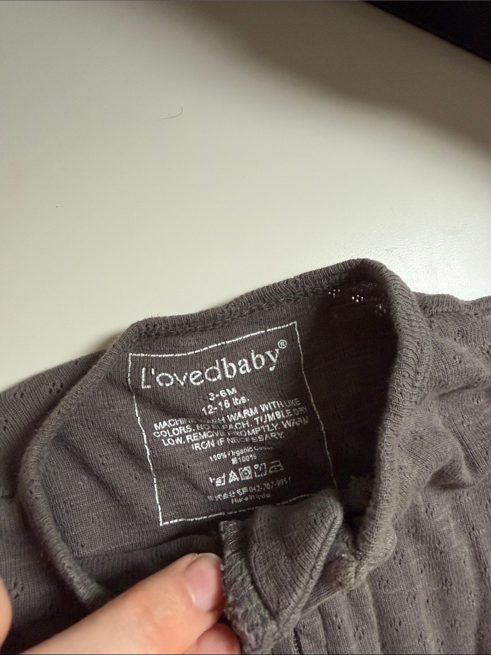 L'ovedbaby organic pointelle double zipper footie
